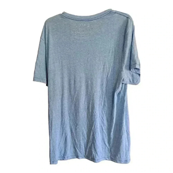 Aeropostale Mens XL Tee Shirt Top Powder Light Blue Graphic Print - Picture 2 of 6